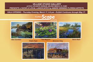Florida Scape Artists At The Village Studio Gallery With Gala Reception And Book Signing.